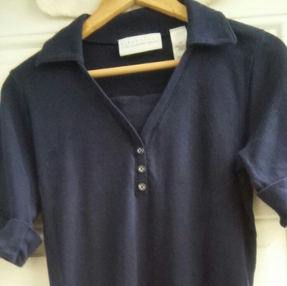 Navy blue polo shirt